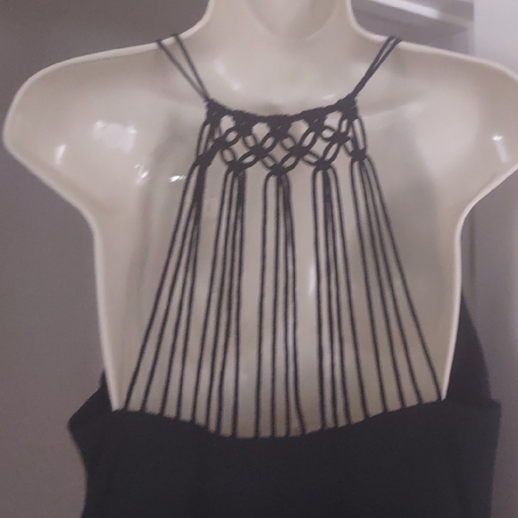 Naked Zebra Black Dress with Intricate Back Details - Size LARGE - Picture 4 of 6